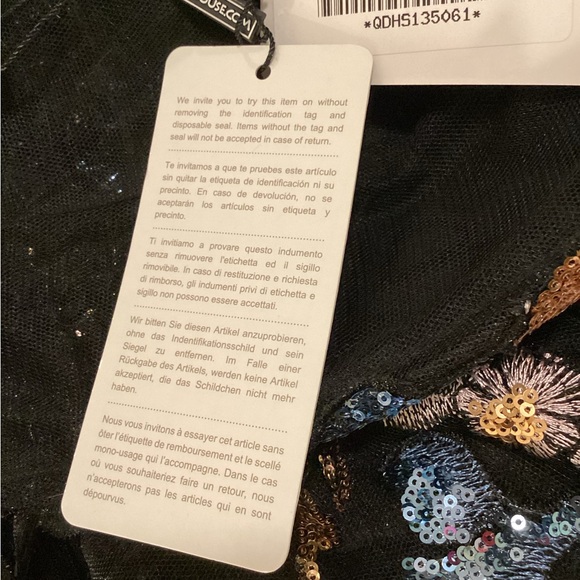 Jj’s House a-line V-neck floor length tulle prom dress with lace beading sequins - Picture 13 of 16